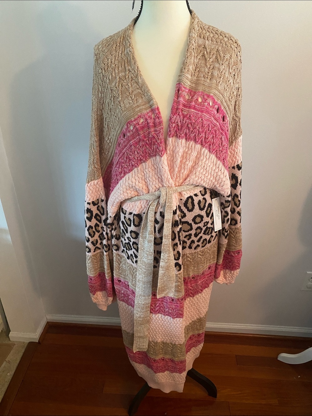 Venus size2-3XL long sleeve tie waist NEW sweater
